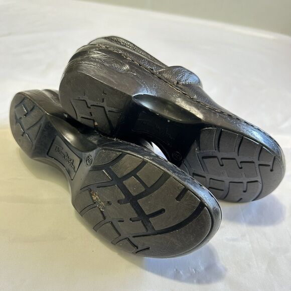 Thom Mc An Clogs Womens 9 M US Black Leather Slip On Shoes Walking Work - Picture 8 of 10